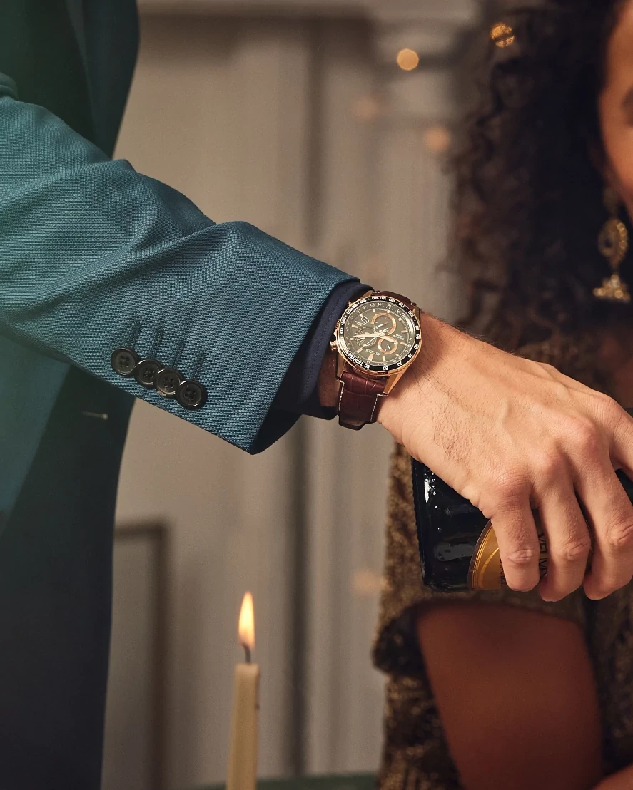 ダイア Perpetual Chrono A-T Green Dial Leather Strap CB5919-00X | CITIZEN